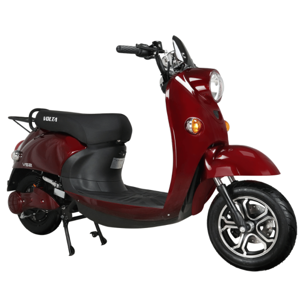 VS2 ELEKTRO-ROLLER 2-RAD 45KM/H, Schwarz, Rot, Weiß